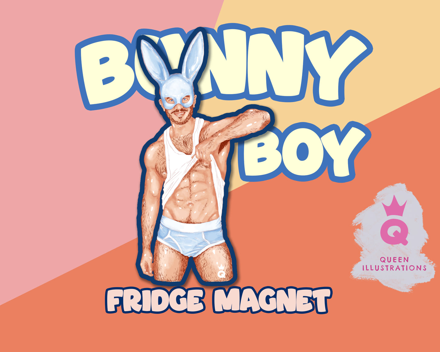 BUNNY BOY Fridge Magnet