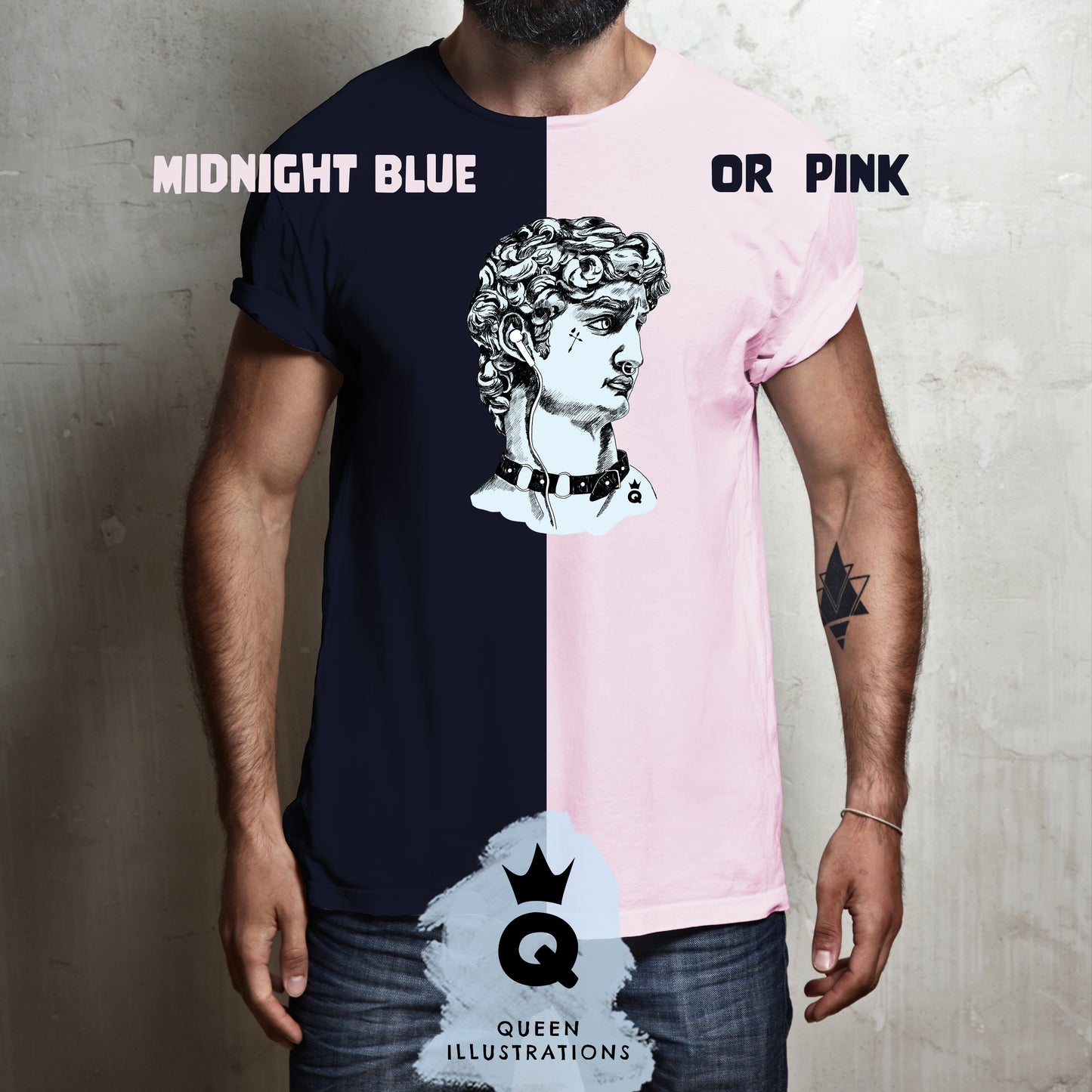 Michelangelo`s David T-shirt super fun modern version of classic David, sexy gay T-shirt