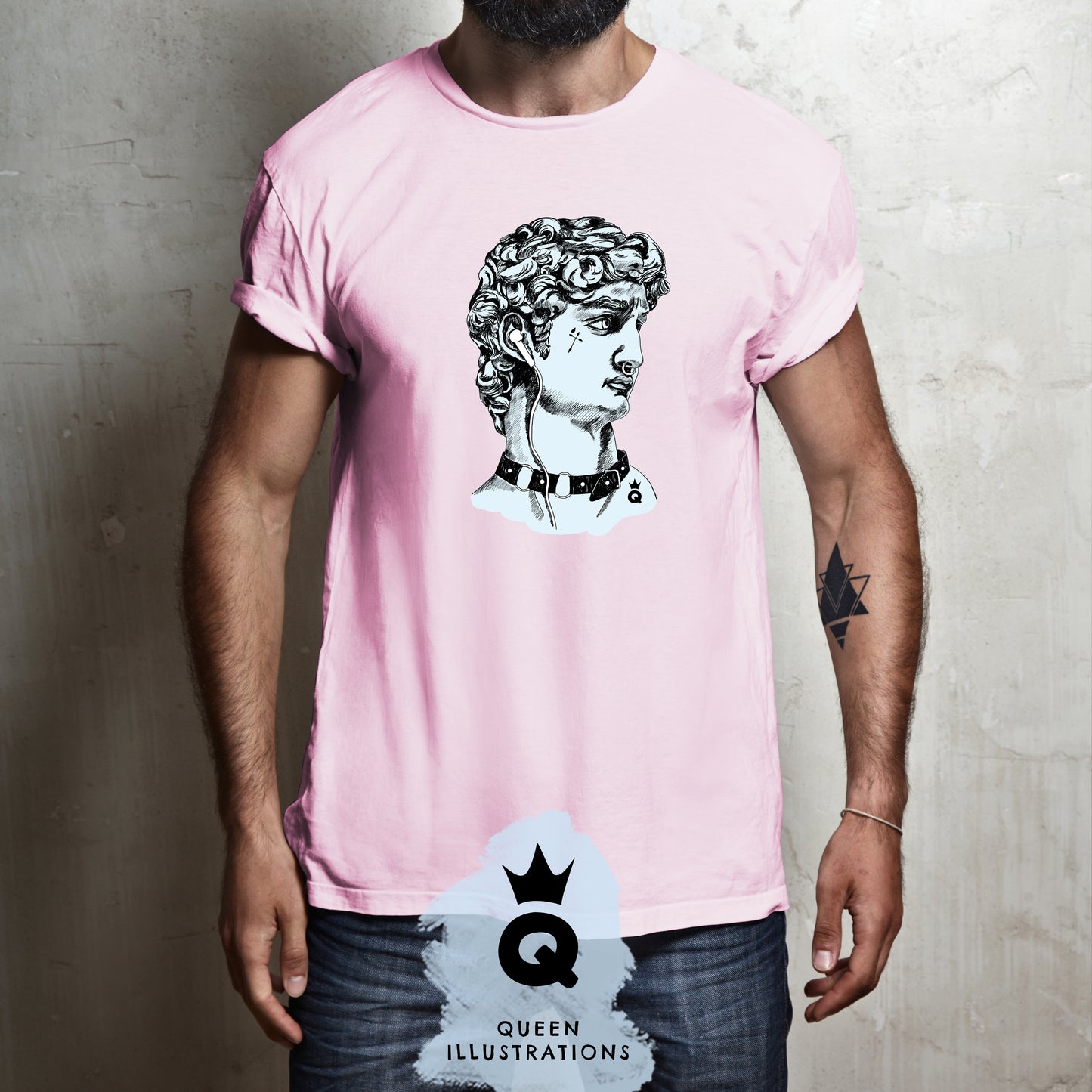 Michelangelo`s David T-shirt super fun modern version of classic David, sexy gay T-shirt