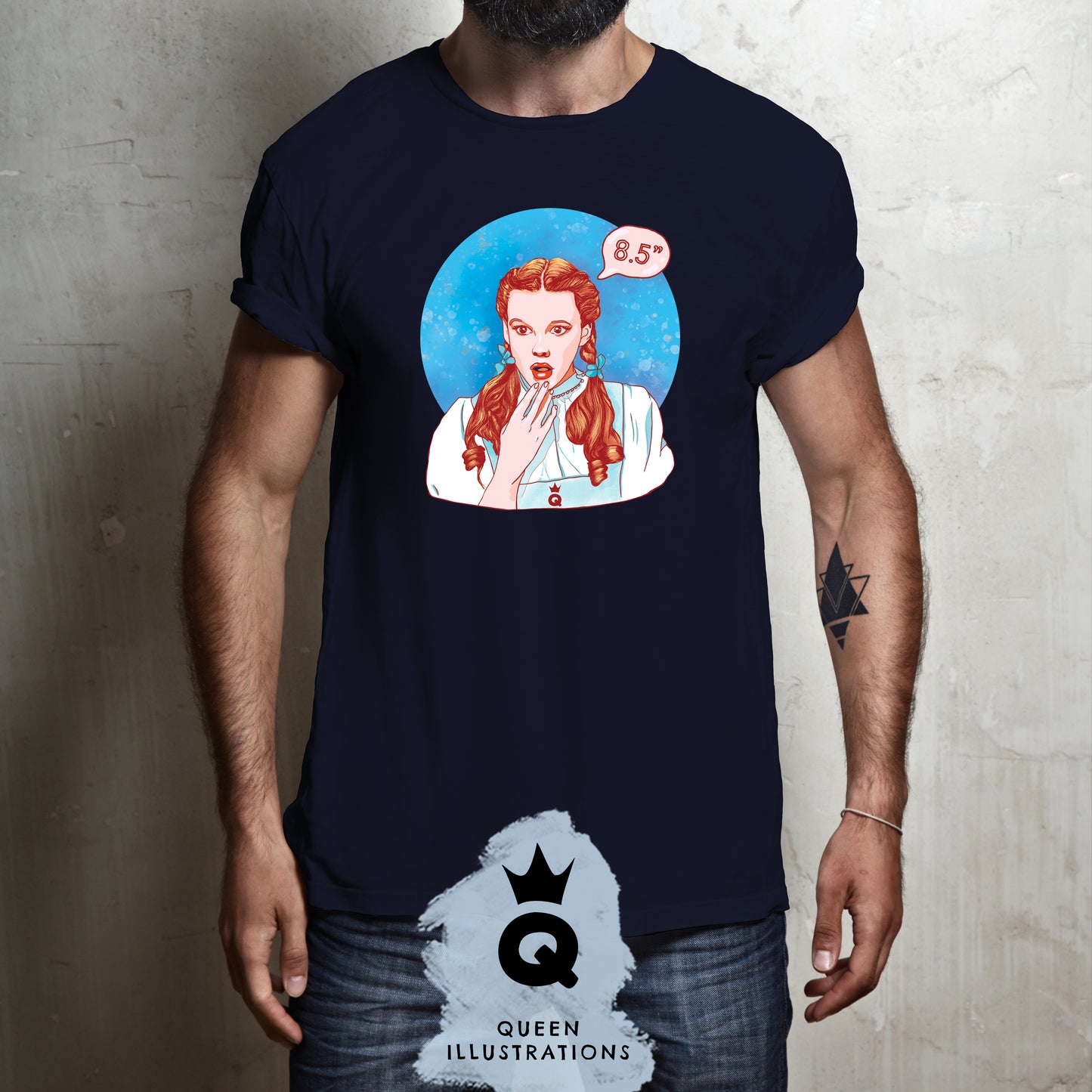 "DOROTHY" pure cotton, midnight blue, gay T-shirt