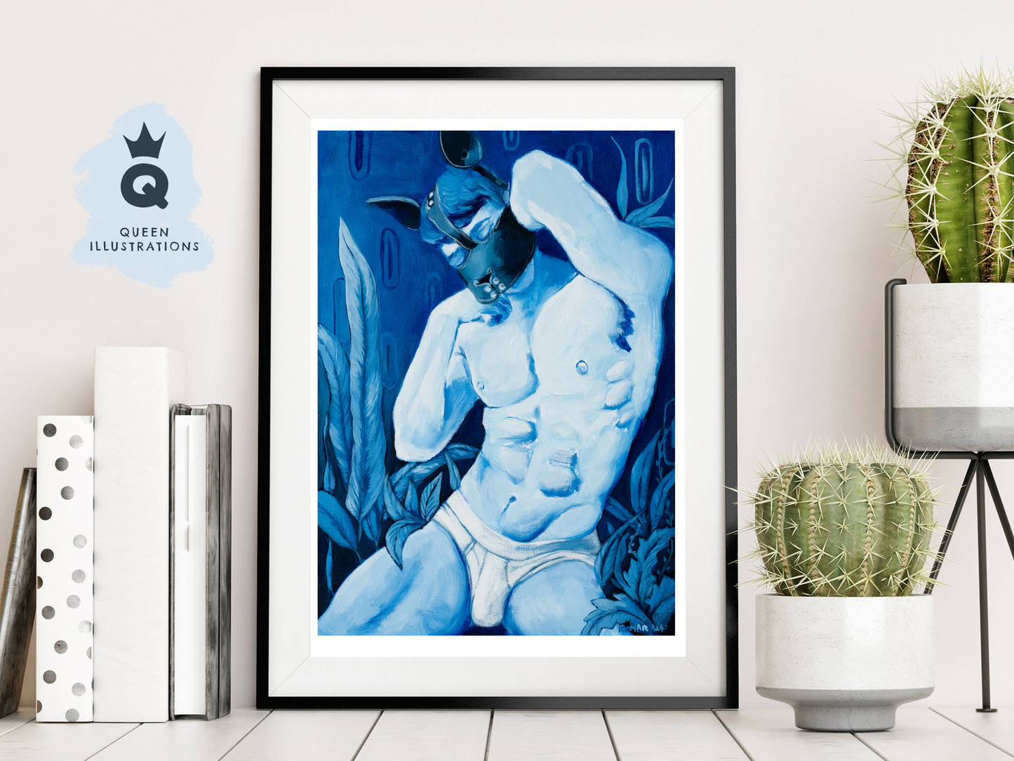 "HE'S A GOOD BOY", contemporary oil painting of a young naked man - Homoerotic Art Print (Copy)