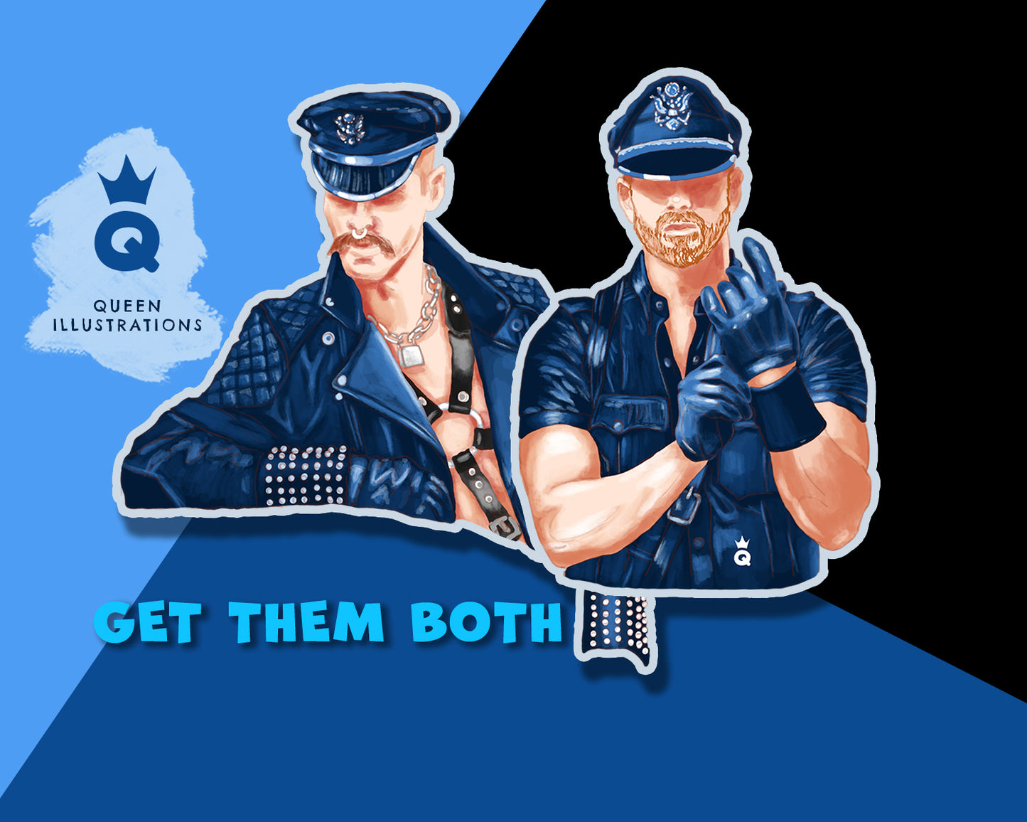 LEATHER BOYS Fridge Magnets