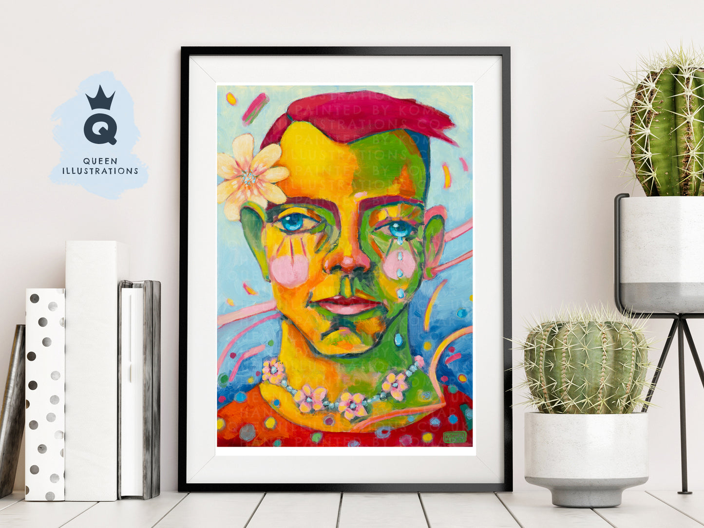 "ORCHID BOY" Romantic, fantasy portrait of a young man with orchid flowers. You can order the original oil