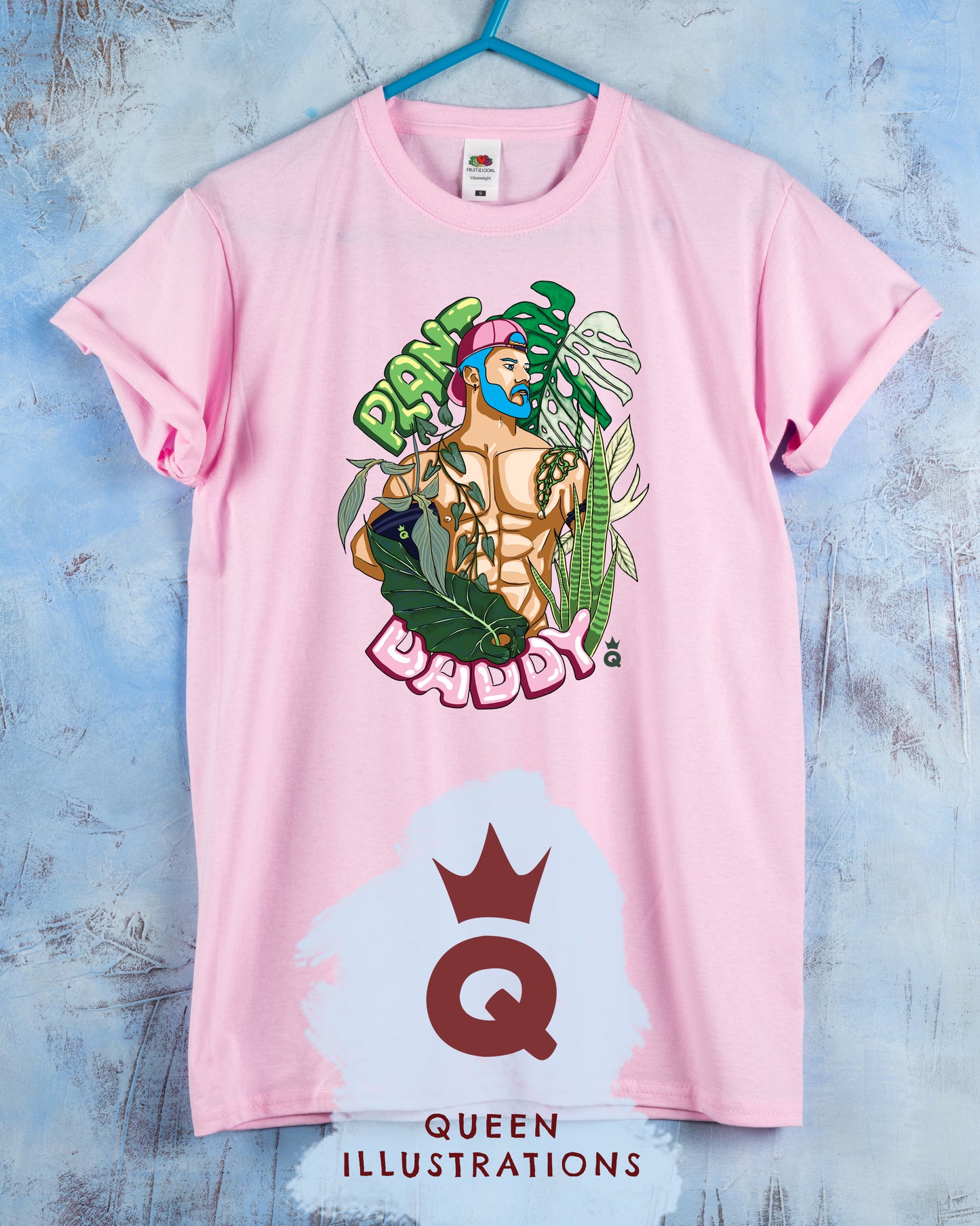 "Plant Daddy" in pink, gay T-shirt