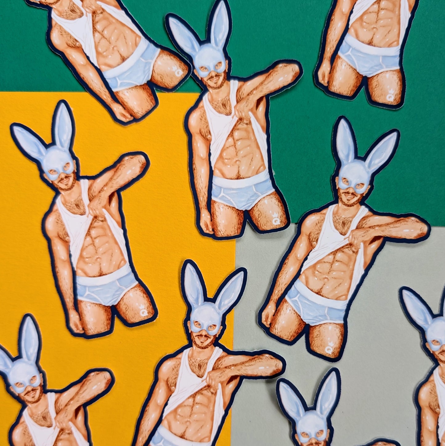BUNNY BOY, waterproof vinyl gay sticker