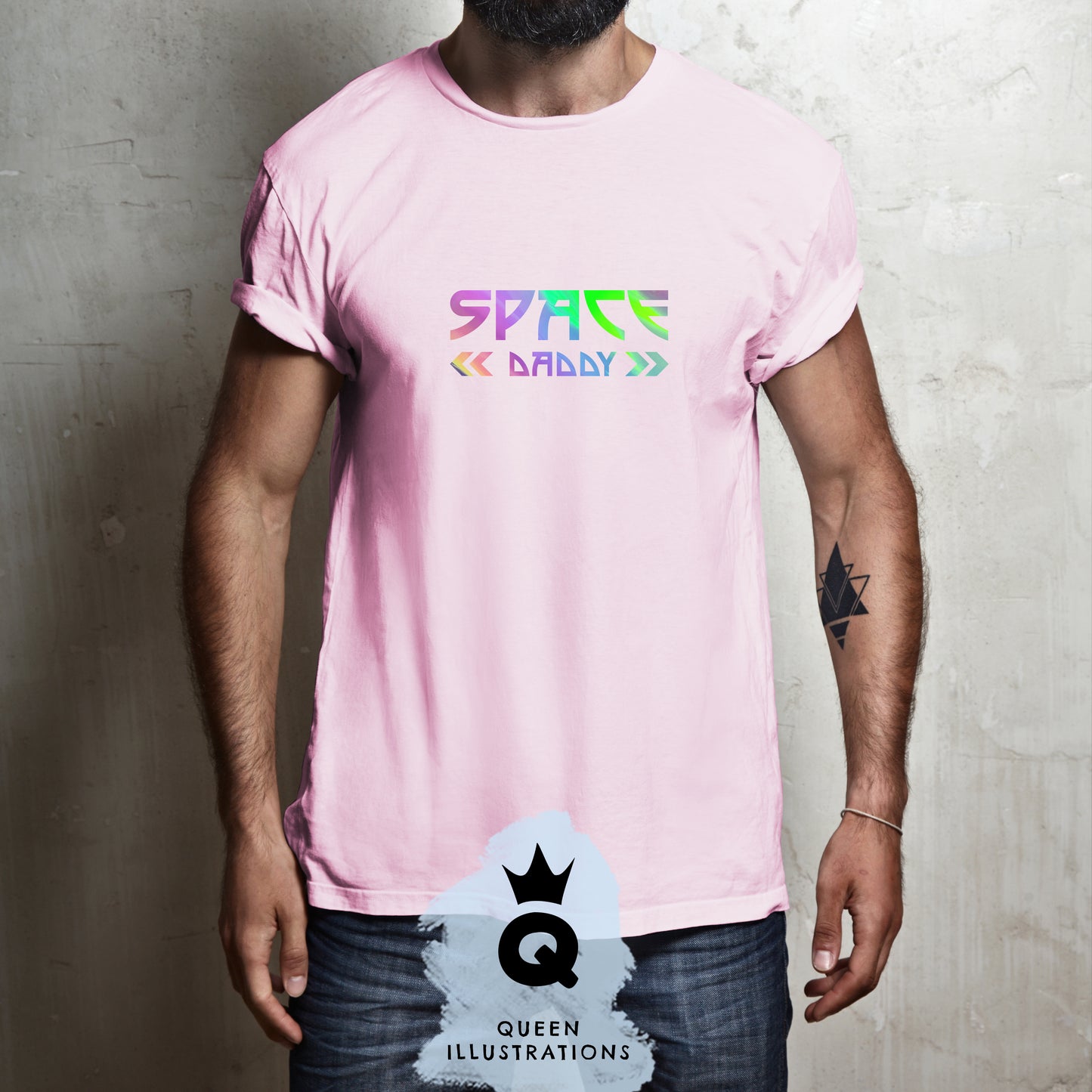 SPACE DADDY gay T-shirt, gay pride outfit, pink gay t-shirt, gay gift ideas in my gay shop