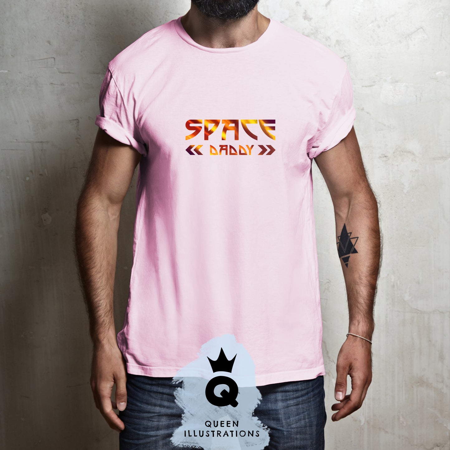 SPACE DADDY gay T-shirt, gay pride outfit, pink gay t-shirt, gay gift ideas in my gay shop