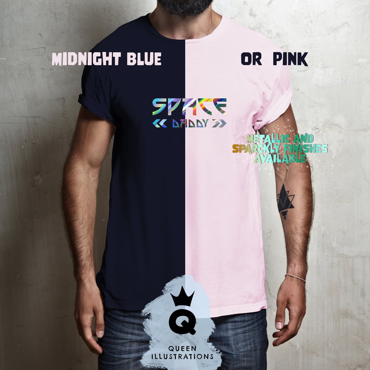 space daddy, gay T-shirt, gay pride outfit, pink gay t-shirt, gay gift ideas in my gay shop