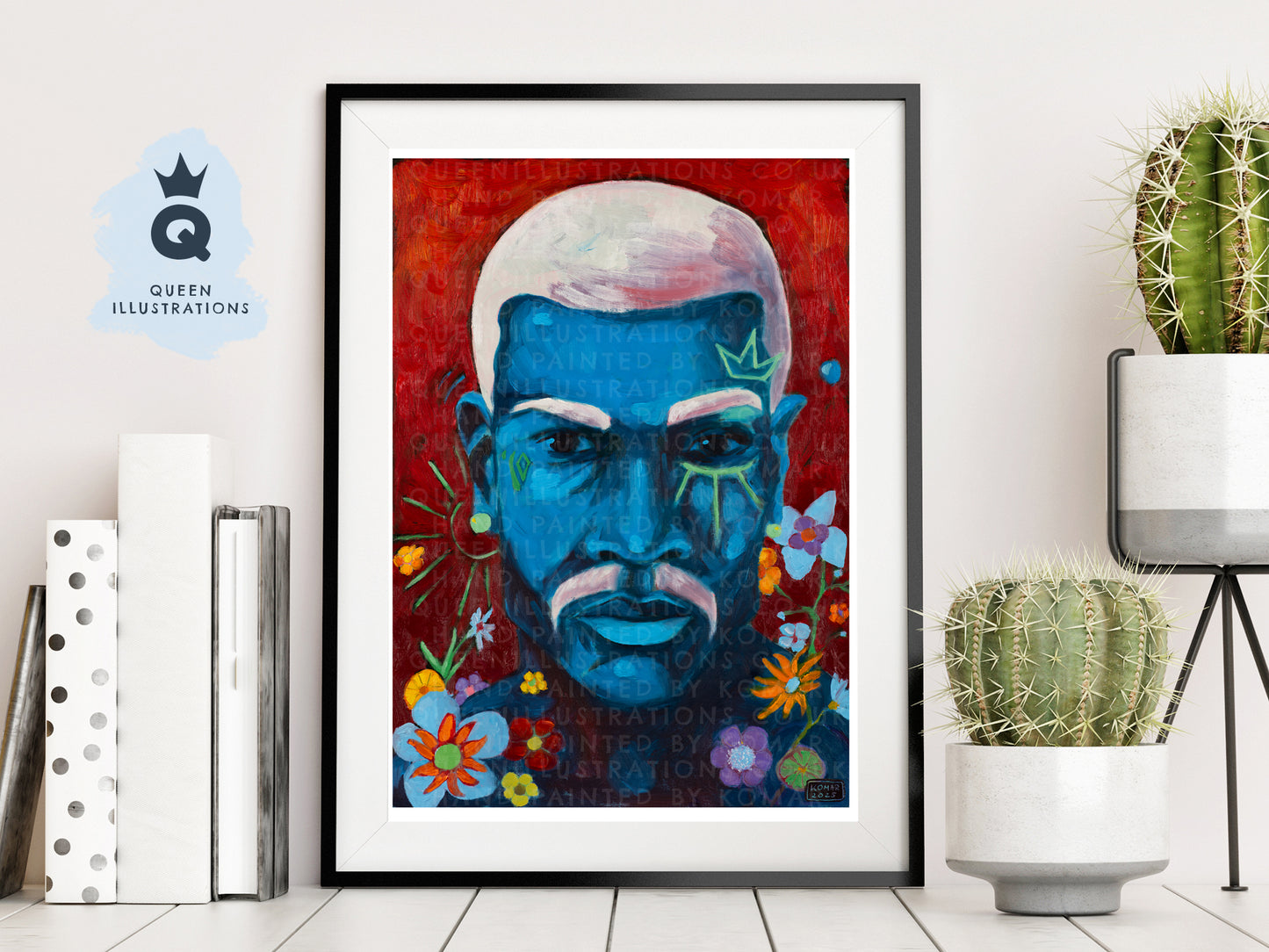 "SUMMER NIGHT" Romantic, fantasy portrait of a young man with flowers.