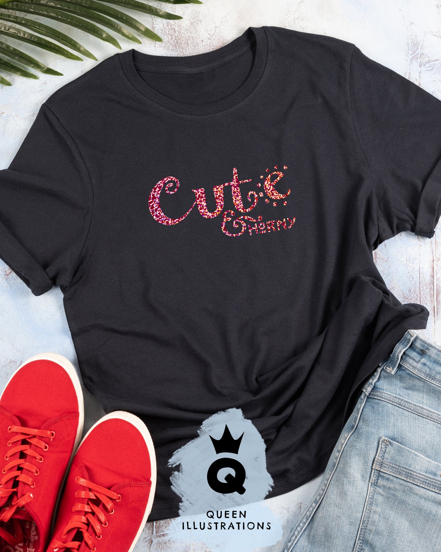 cute and horny, gay T-shirt, gay pride outfit, pink gay t-shirt, gay gift ideas in my gay shop