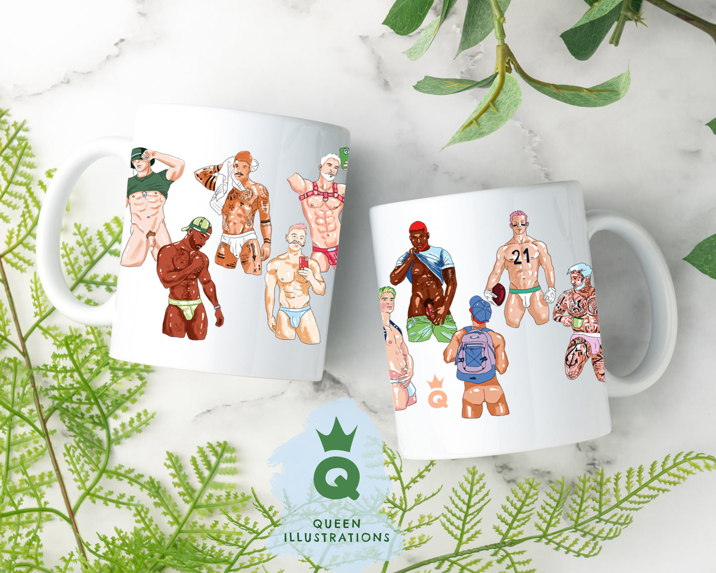 DUDES cute gay mug,