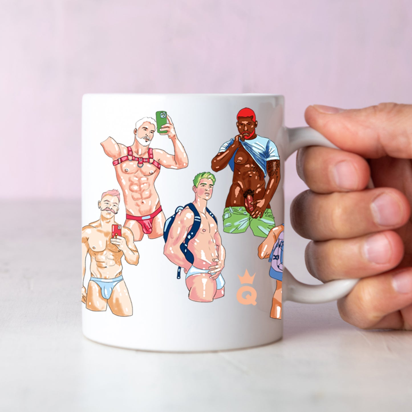 DUDES cute gay mug,