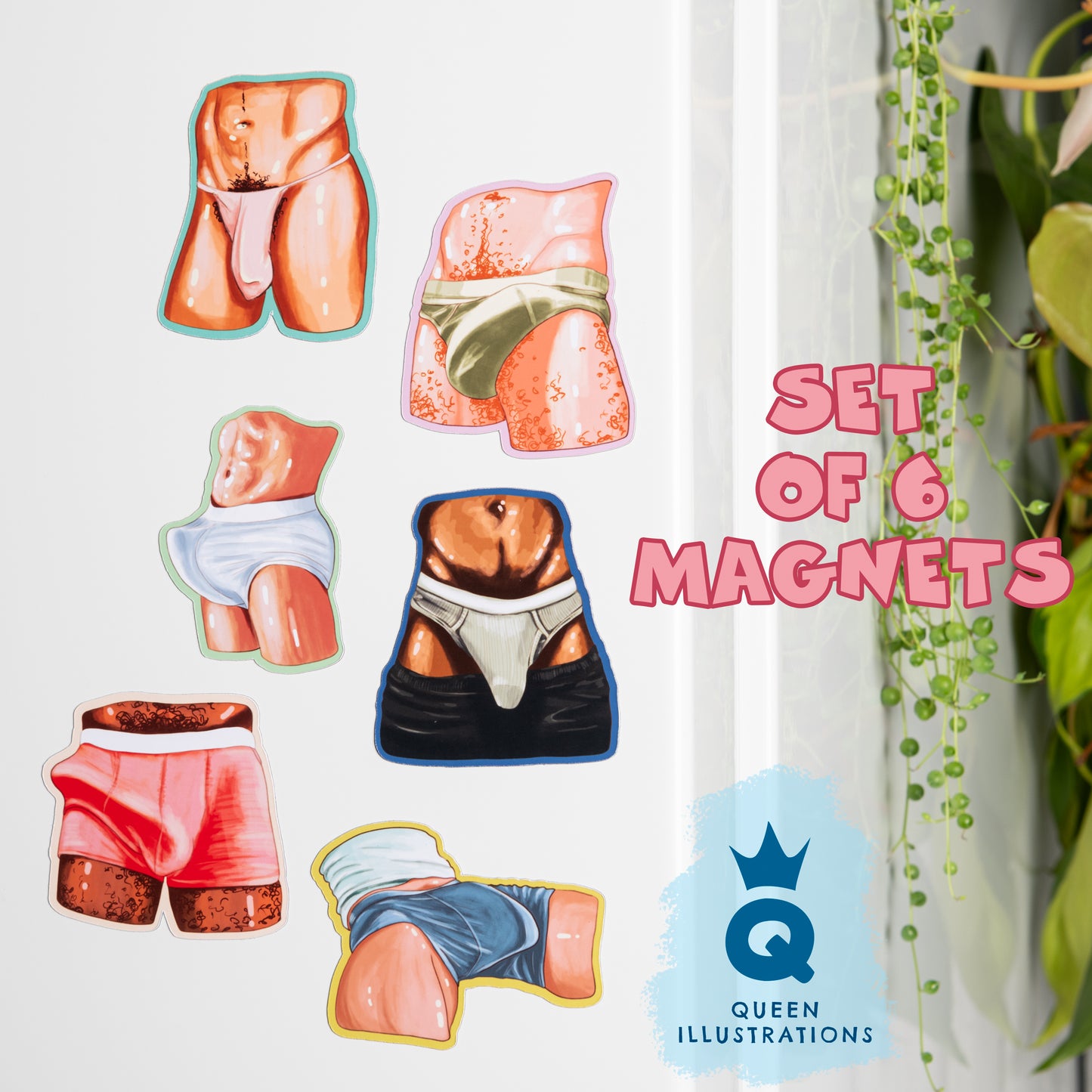 sexy gay fridge magnets with hot guys, gay dudes, gay art, fun gift with naked guys, bulge, hot cock, penis magnet, underwear bulge, homoerotic art,