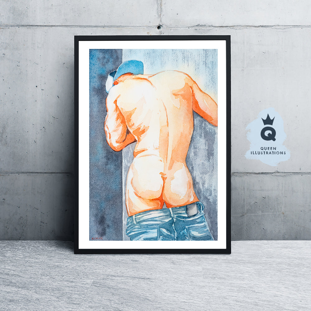 gay art, nude male body,