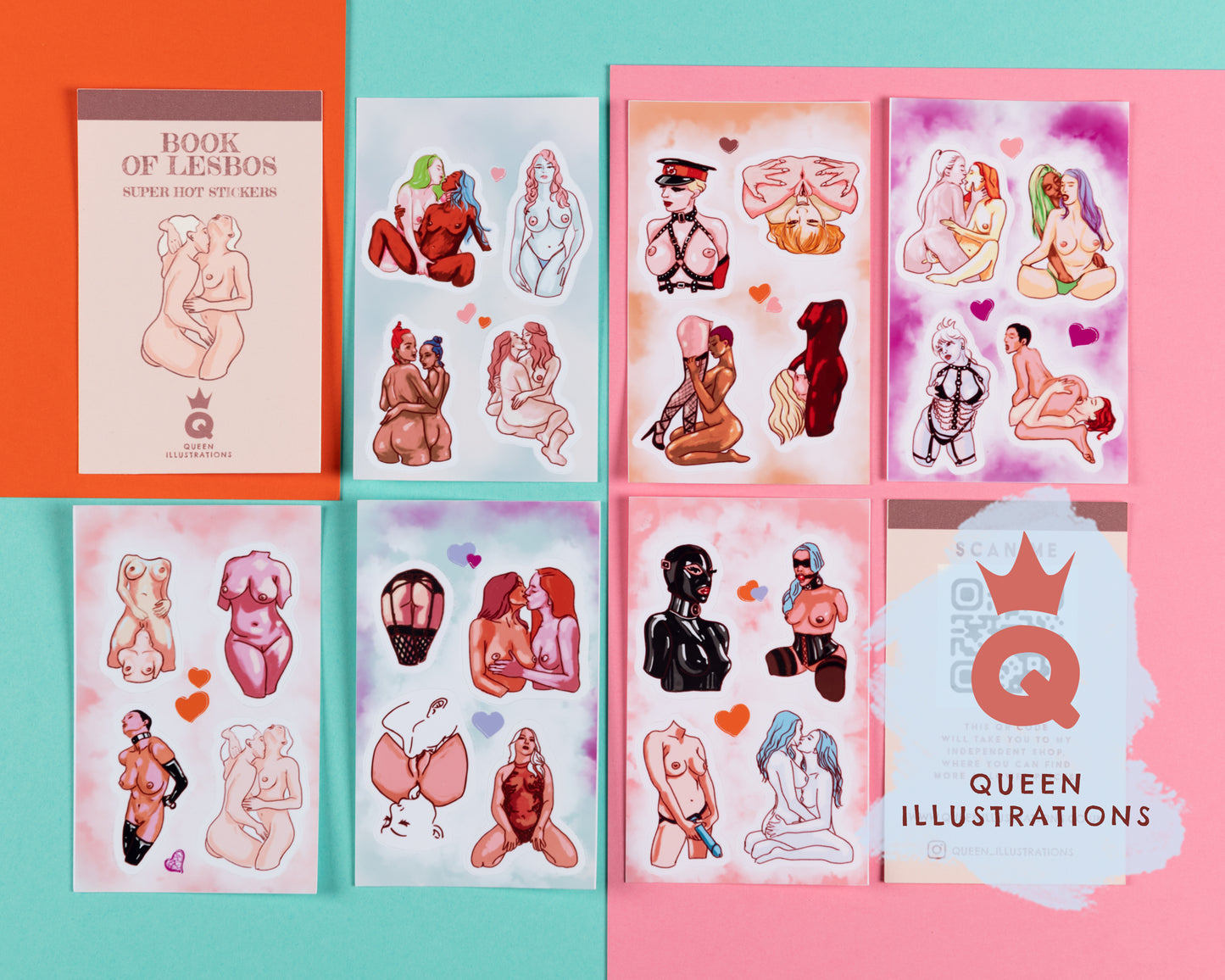 "BOOK OF LESBOS" Erotic lesbian sticker book