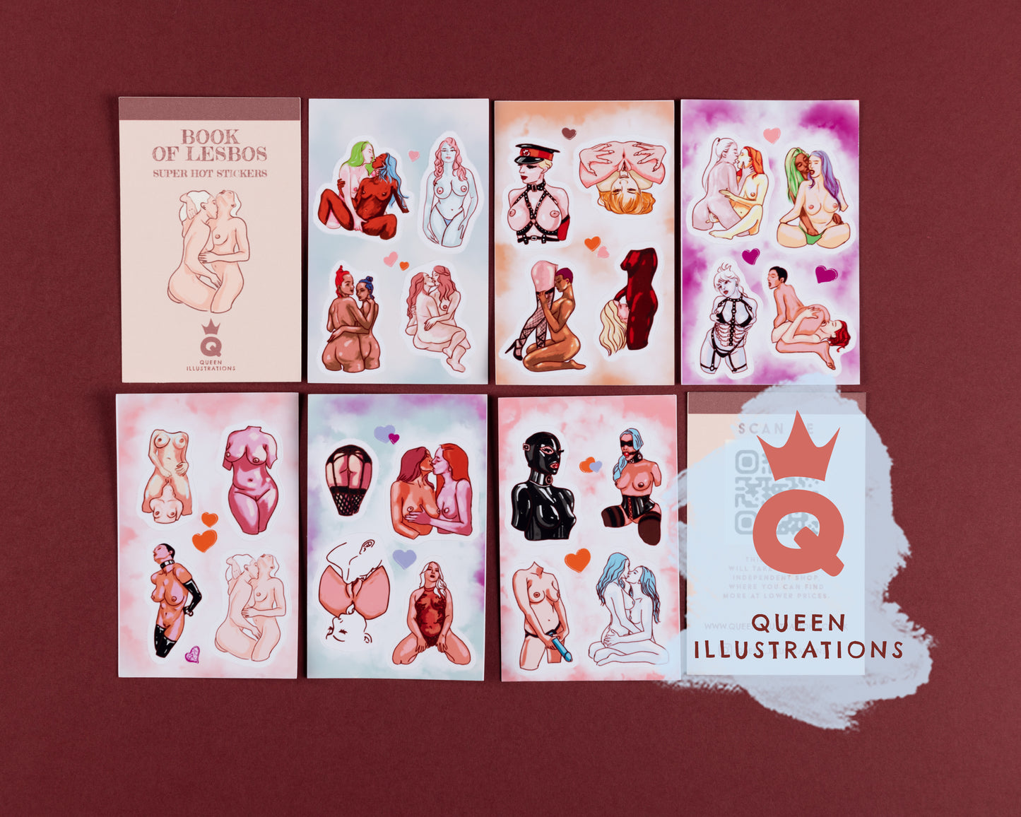 "BOOK OF LESBOS" Erotic lesbian sticker book
