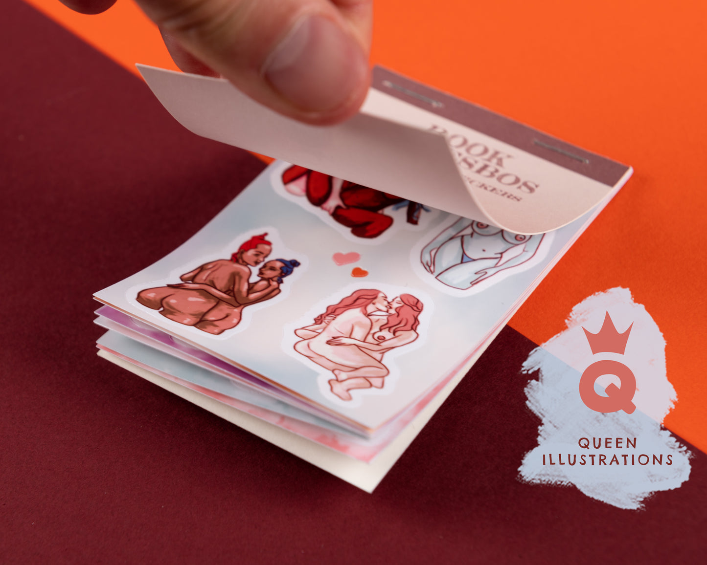 "BOOK OF LESBOS" Erotic lesbian sticker book