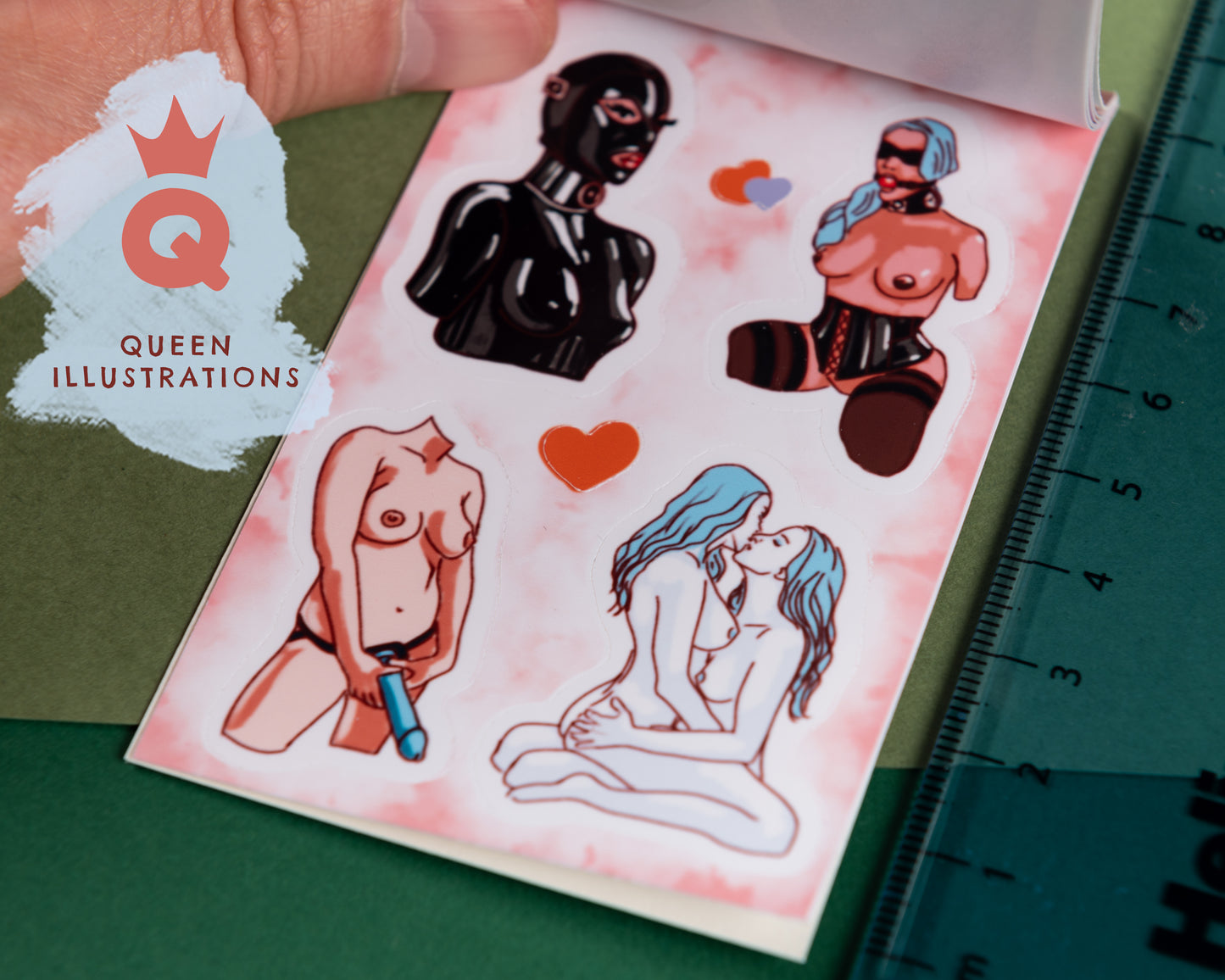 "BOOK OF LESBOS" Erotic lesbian sticker book