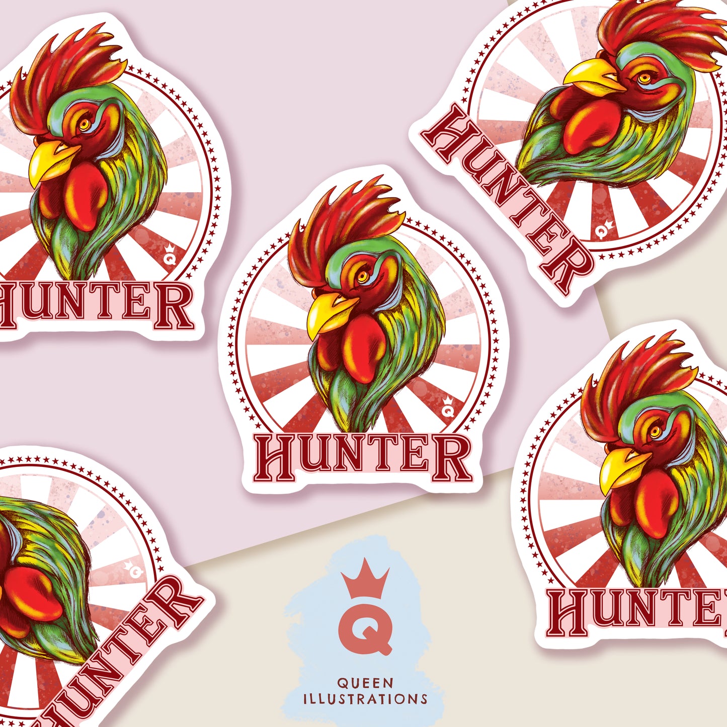 adult fun sticker, cock hunter, cock, badge