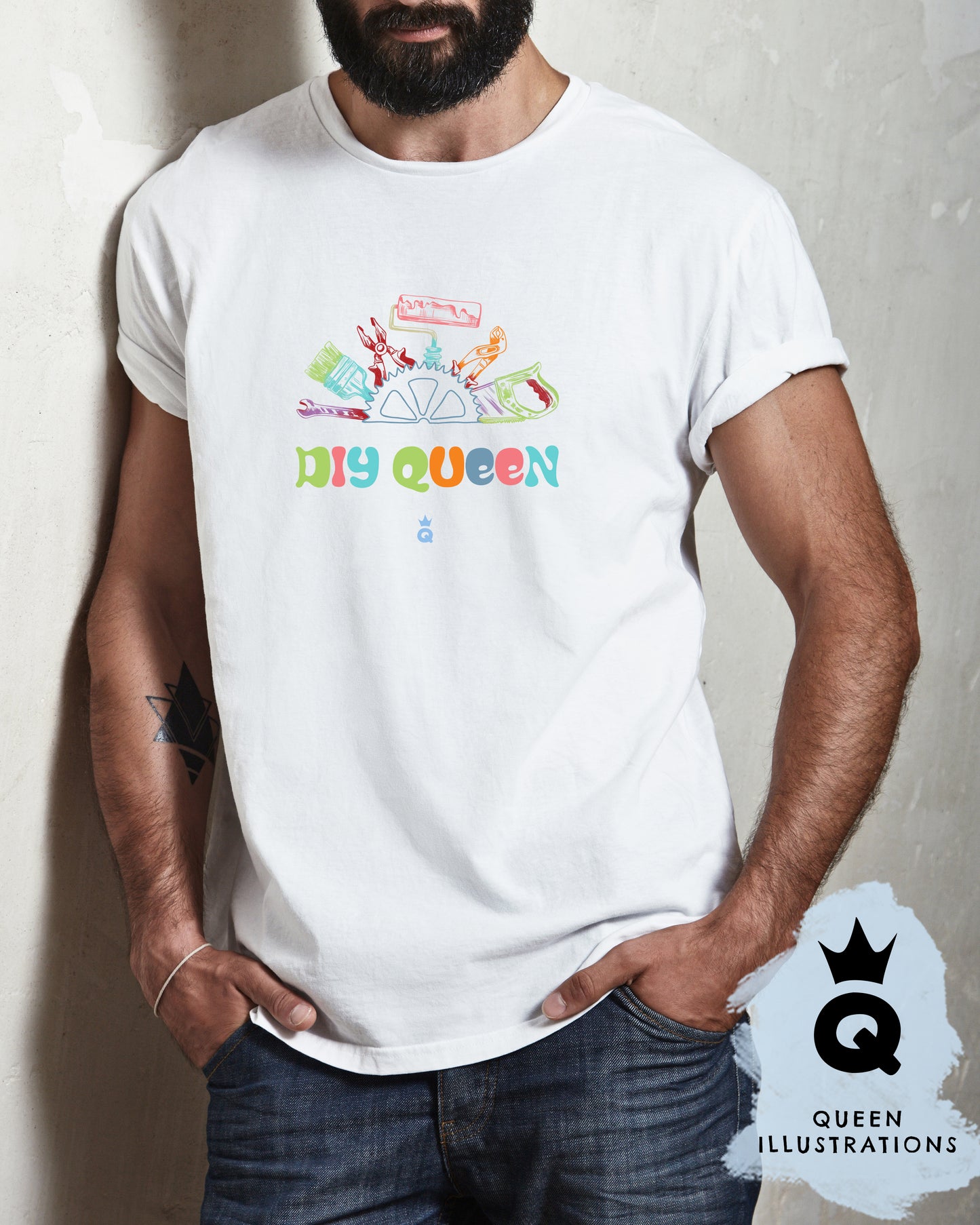 DIY queen lesbian or gay T-shirt, pride outfit