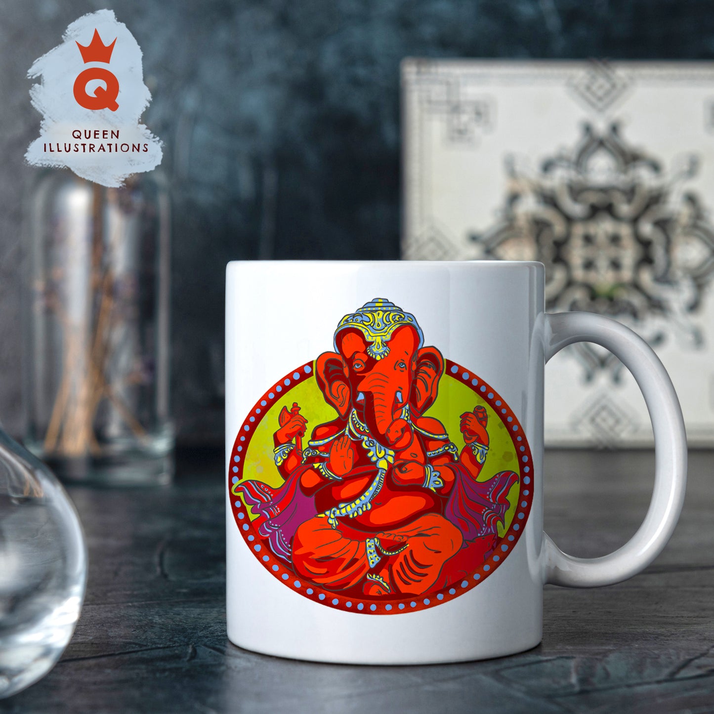 lord Ganesh Mug, indian, mindfulness and relaxation