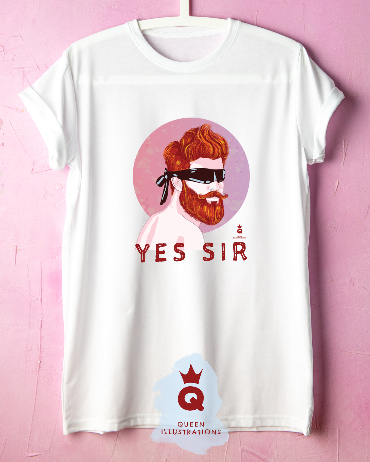 gay blindfold, ginger guy, kinky T-shirt, Pride outfit