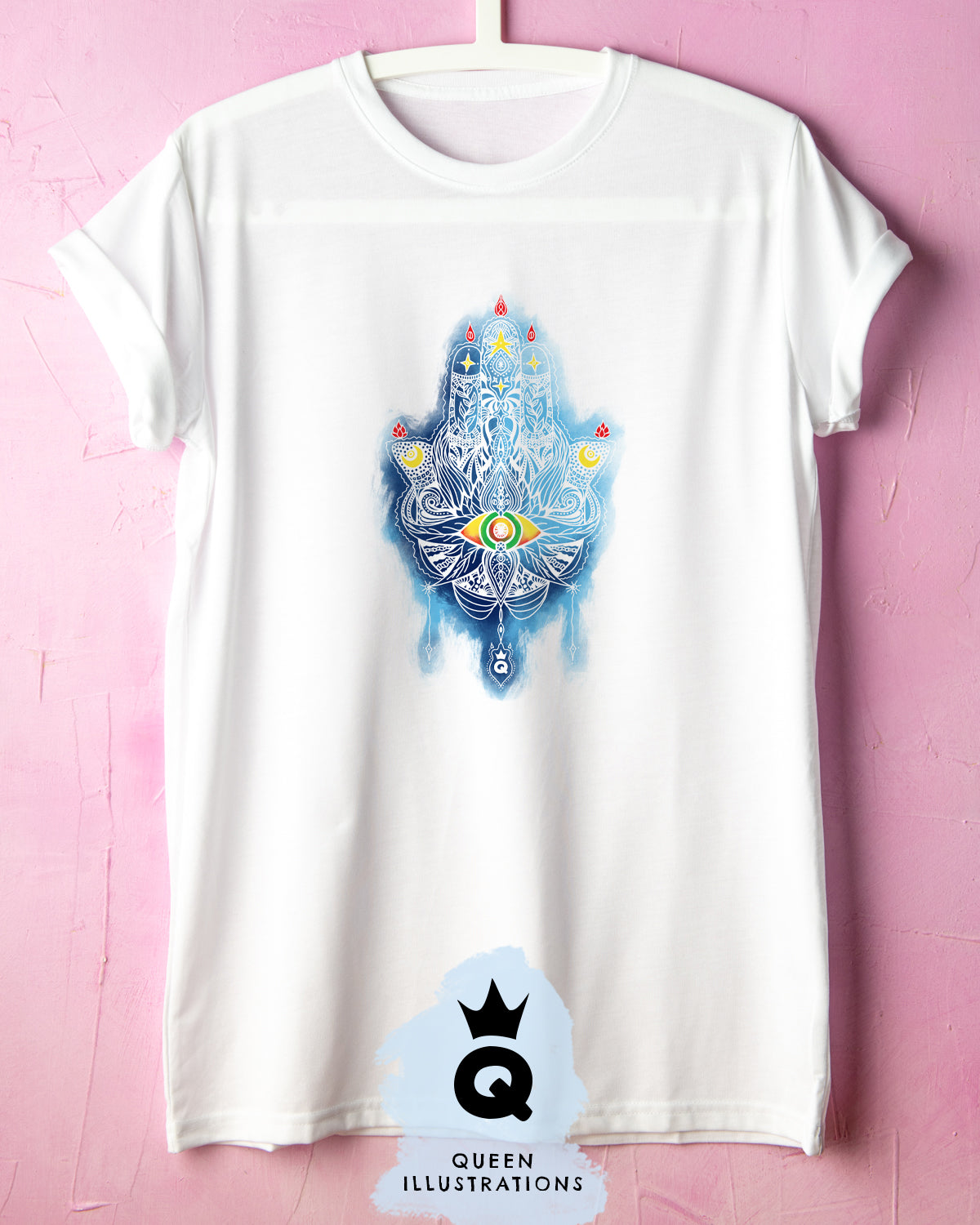 hamsa T-shirt, mindfulness, yoga relaxation outfit