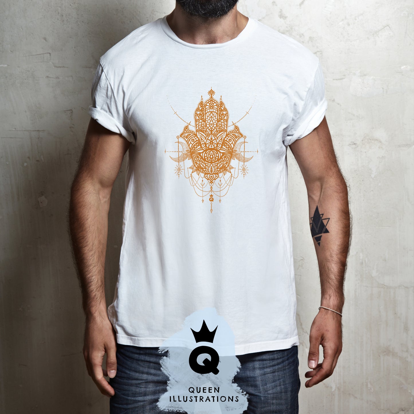 hamsa T-shirt, mindfulness, yoga relaxation outfit