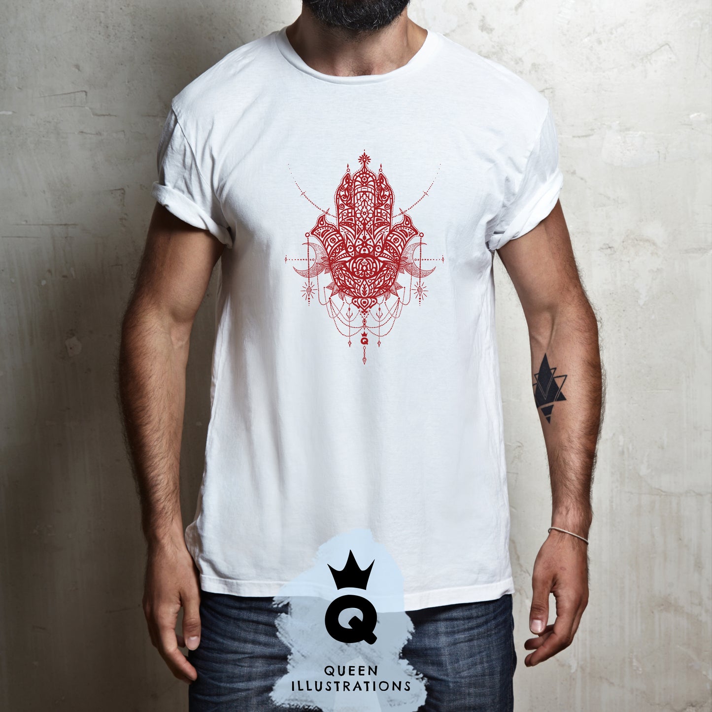 hamsa T-shirt, mindfulness, yoga relaxation outfit