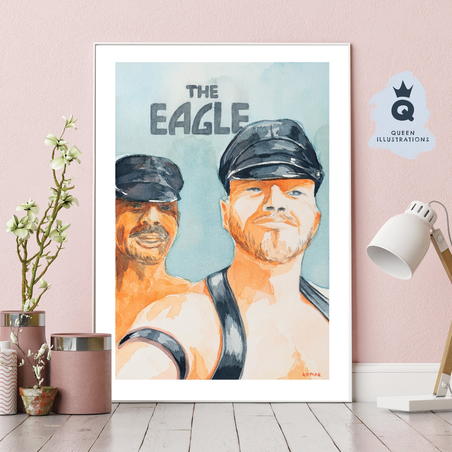 gay art, nude male body, watercolour painting, gay gift ideas, Eagle Manchester