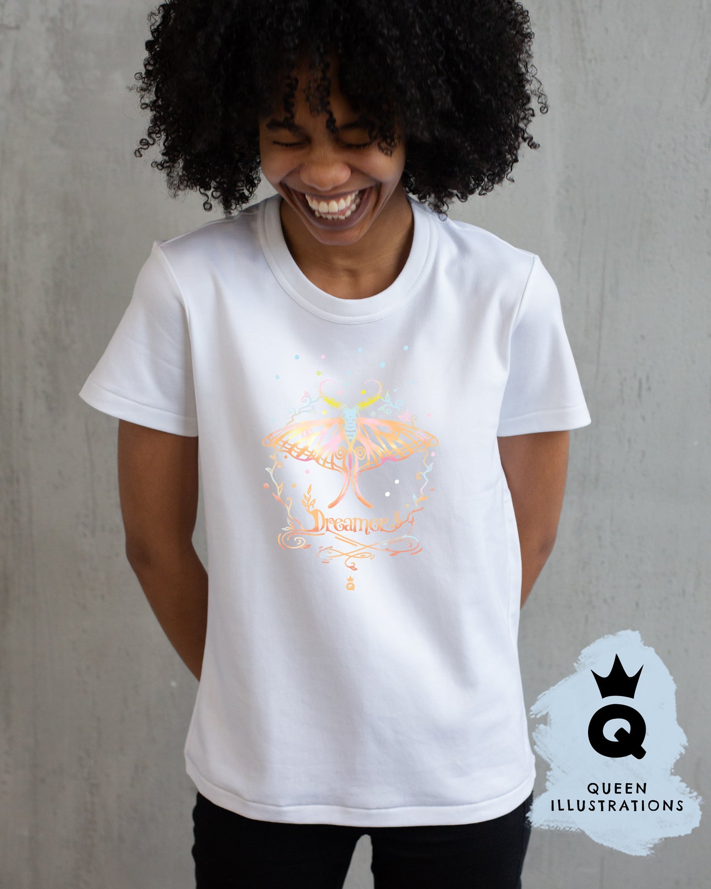 moth, dreamer, pastel colours, pastel rainbow T-shirt, dreams, pink, gay pride outfit, cute boho style
