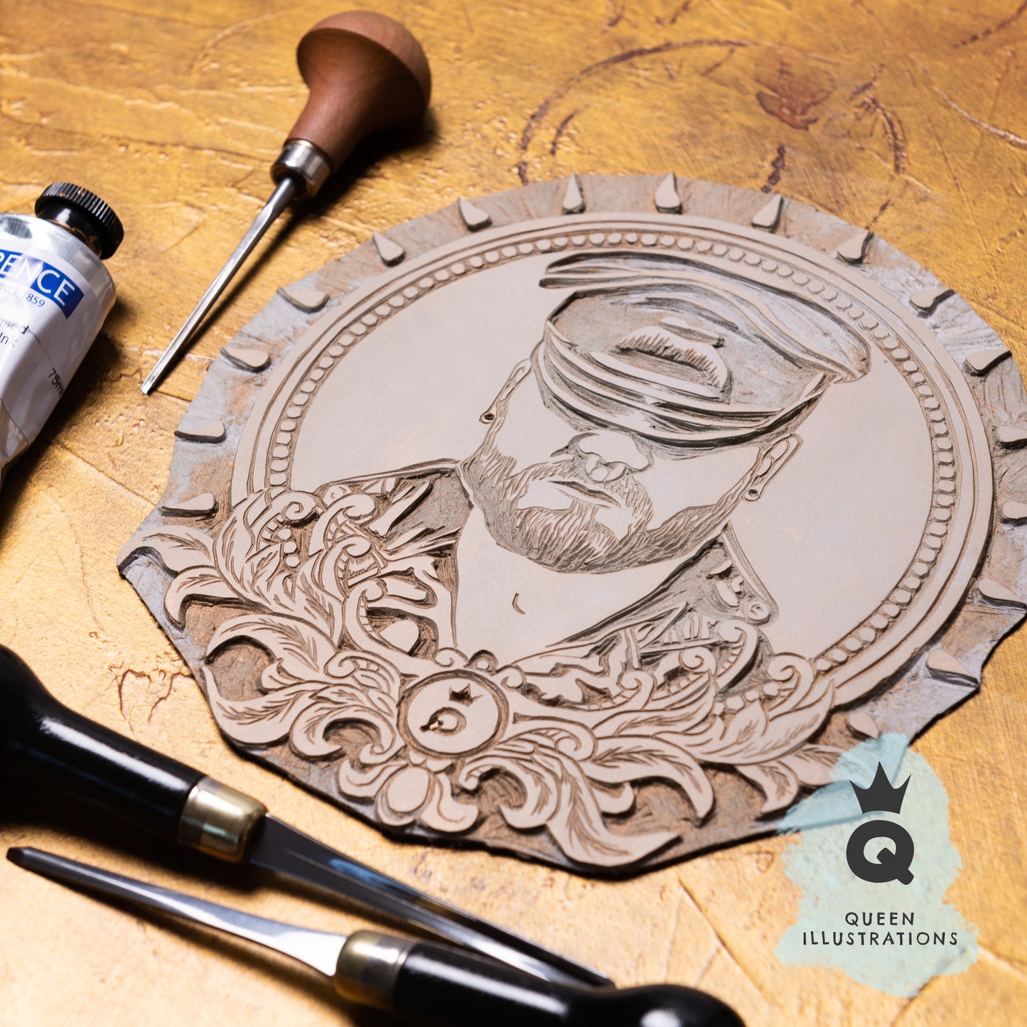 "MASTER" Linocut Print