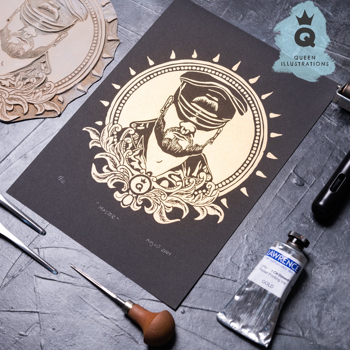 gay art, nude male body, traditional linocut print, gay gift ideas,