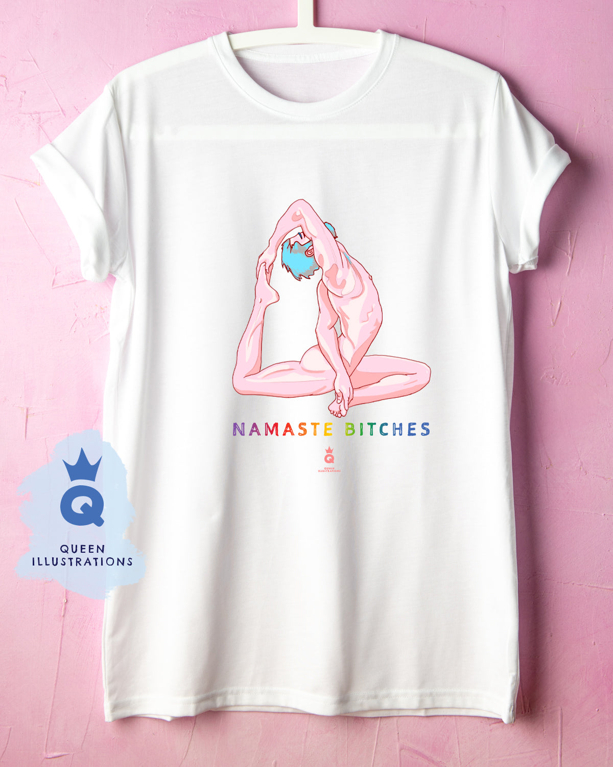 gay T-shirt, Gay yoga outfit, Namaste bitches, Namaste, naked yoga, naked guy