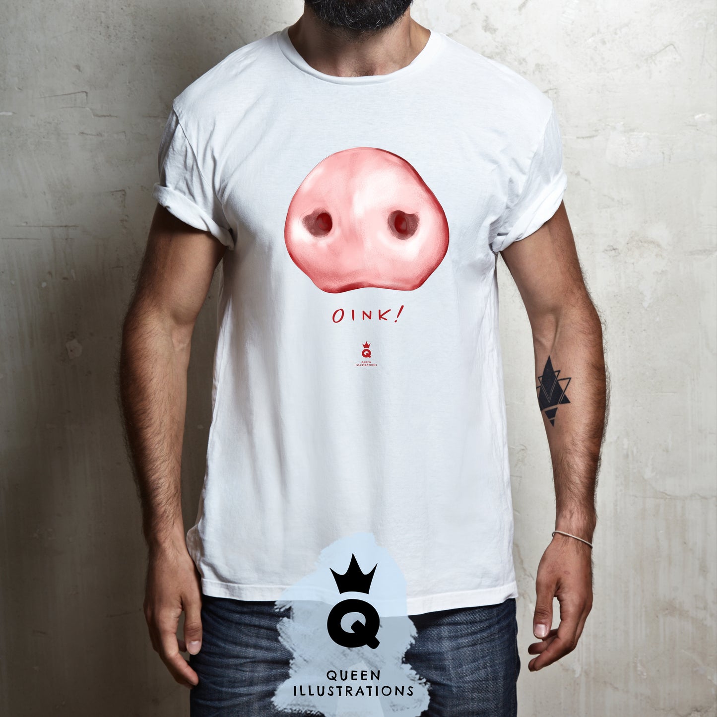 Gay pig T-shirt, kinky outfit, statement T-shirt, pride shirt, pride outfit for gay