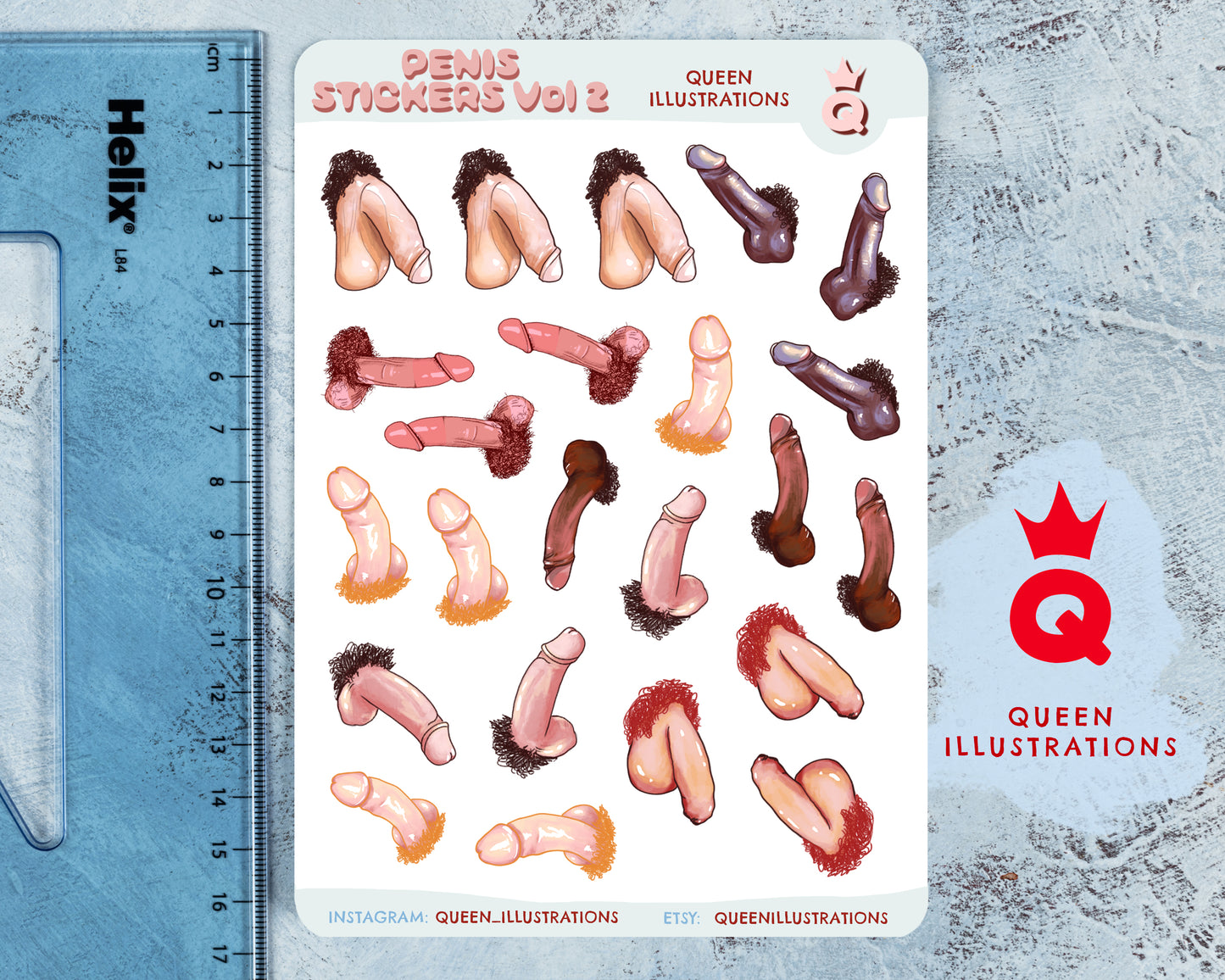 Penis stickers, dick, cock all shapes and sizes, hard, soft and semi, cute penis stickers, adult fun gift