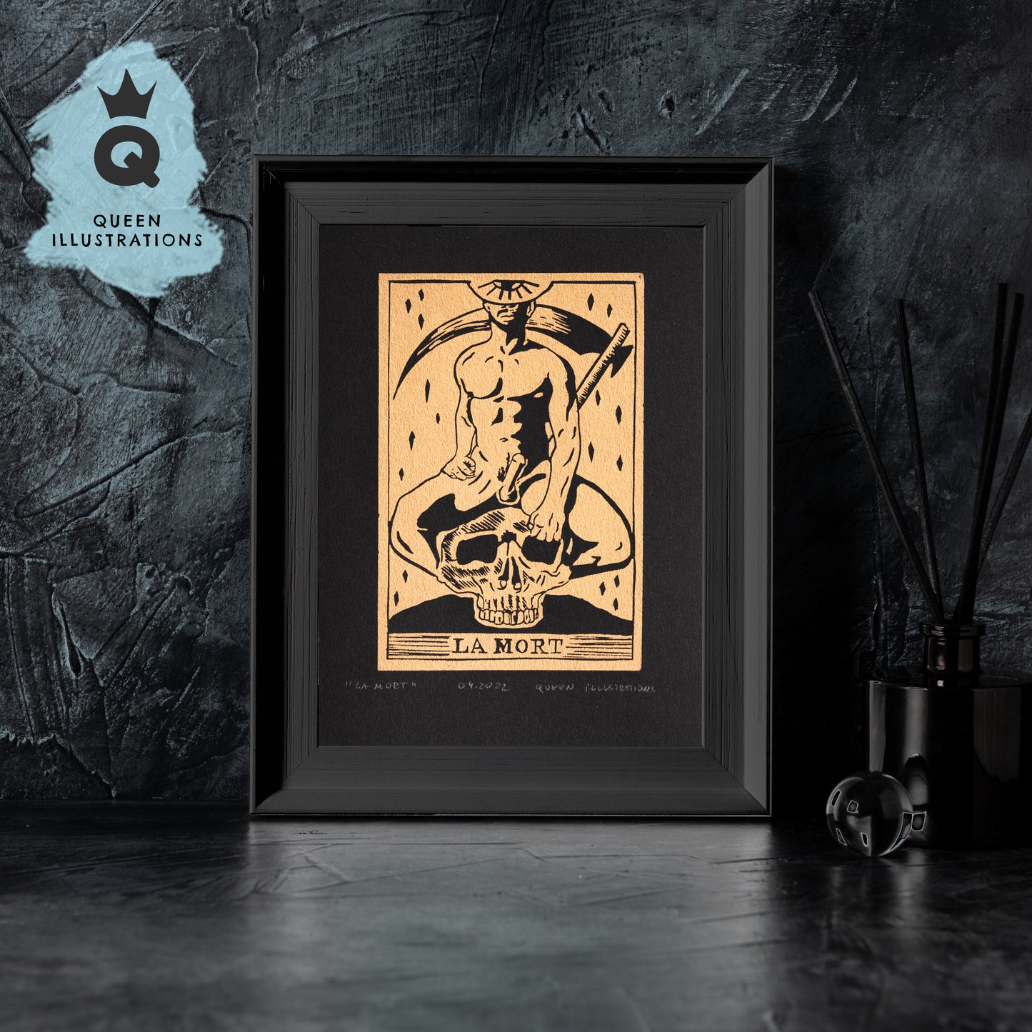 gay art, nude male body, traditional linocut print, gay gift ideas, homoerotic art, big dick art print, porn art