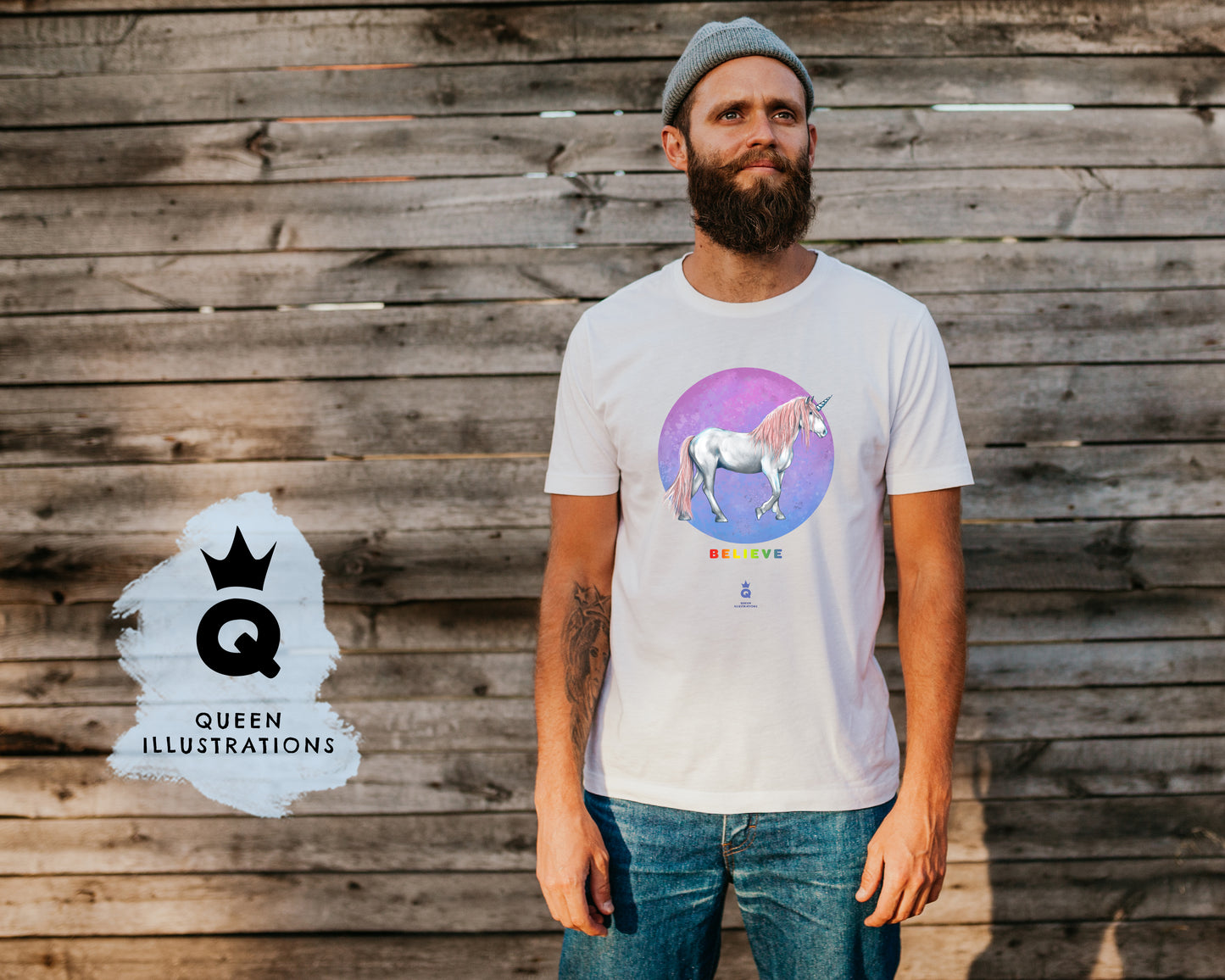 unicorn T-shirt, gay T-shirt, gay pride outfit, Unicorn with rainbow