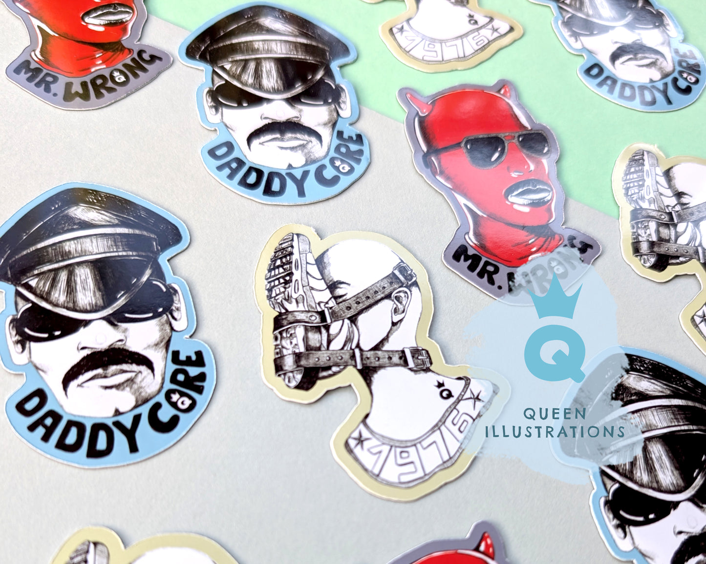 Daddy, Mr. Wrong and Sneakers , super hot gay magnets, fun gift ideas, Gay art