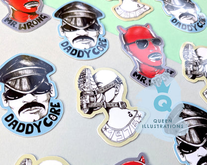 Daddy, Mr. Wrong and Sneakers , super hot gay magnets, fun gift ideas, Gay art