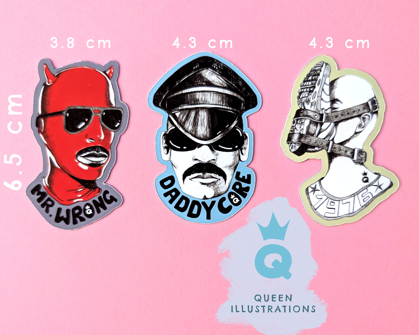 Daddy, Mr. Wrong and Sneakers , super hot gay magnets, fun gift ideas, Gay art