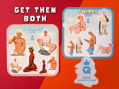 TWINKS  waterproof vinyl gay stickers