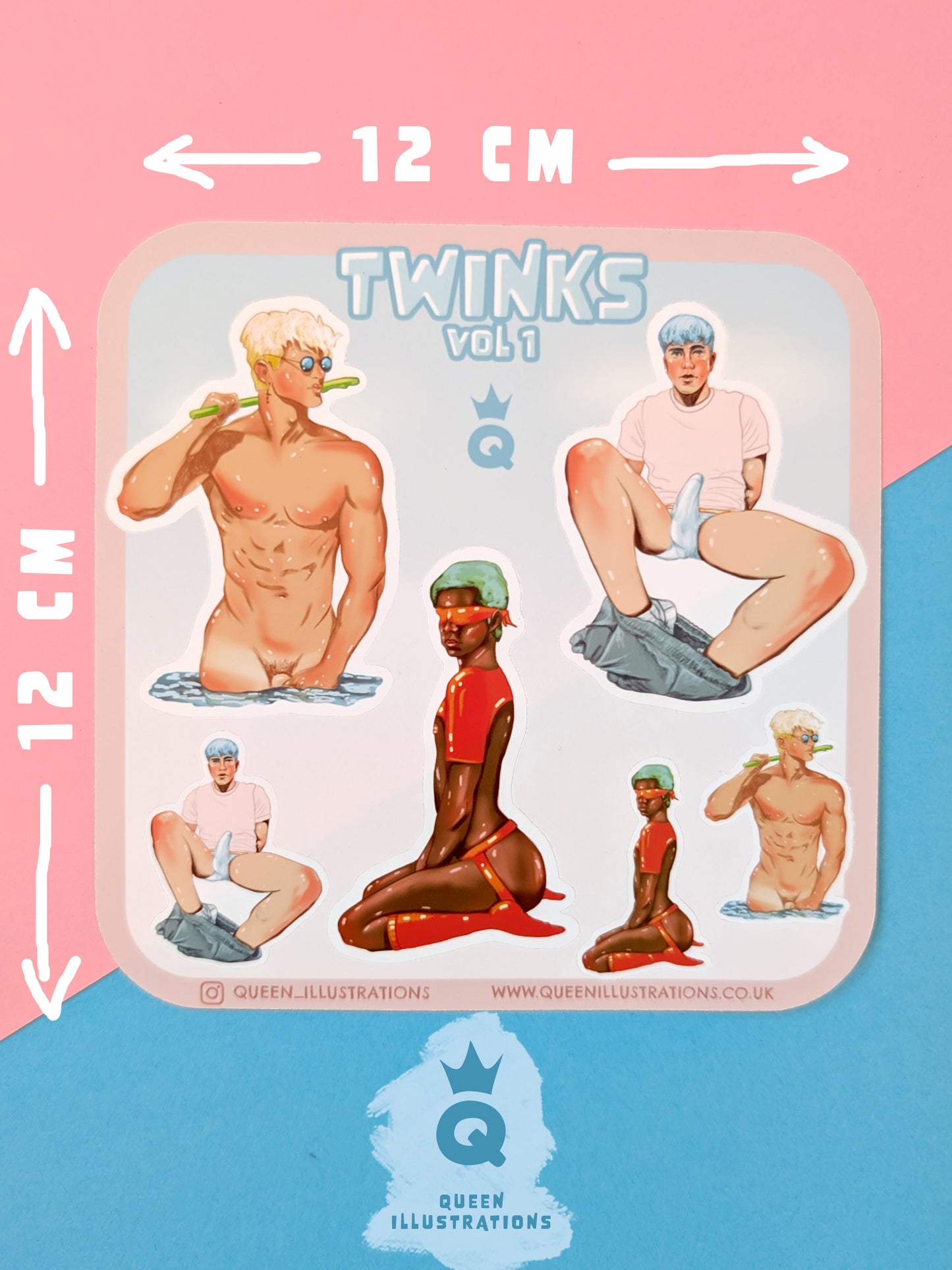 TWINKS  waterproof vinyl gay stickers