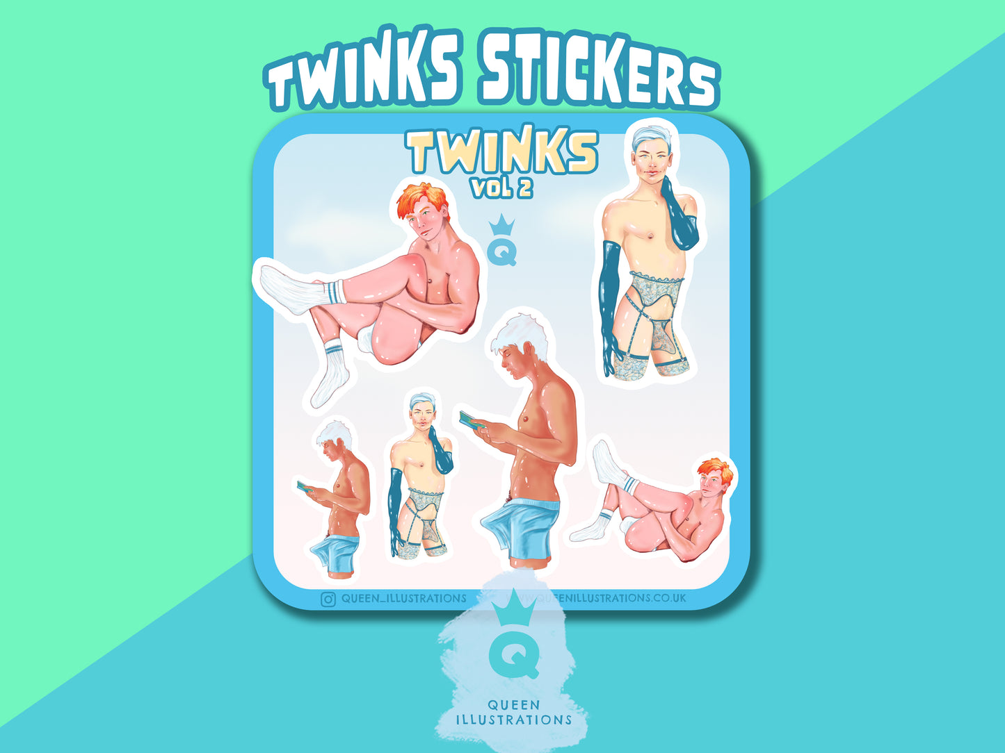 TWINKS  waterproof vinyl gay stickers