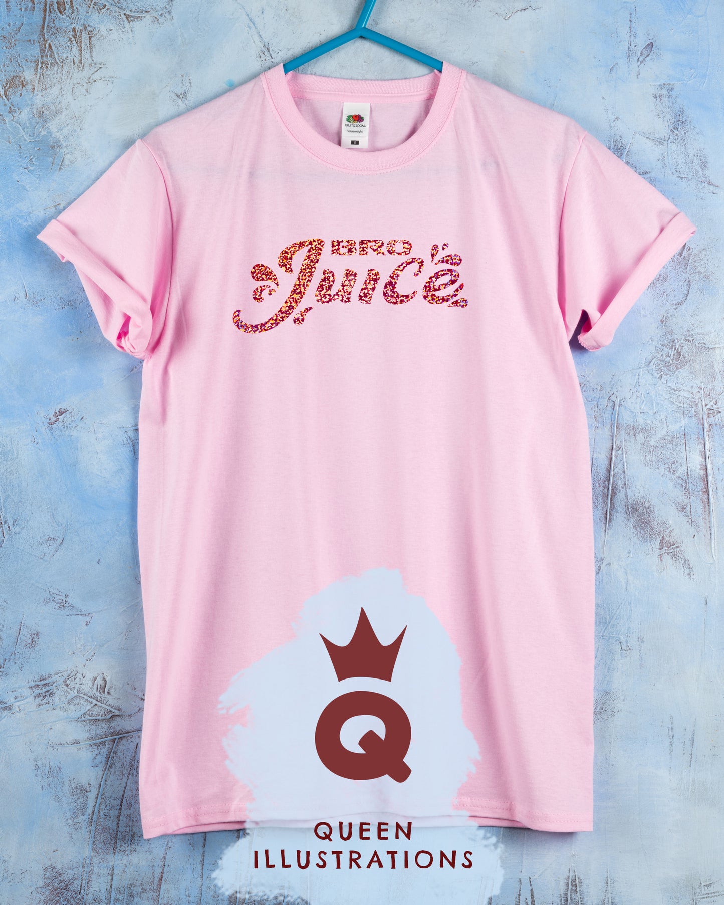 "BRO JUICE" in pink, gay T-shirt