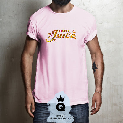 "BRO JUICE" in pink, gay T-shirt