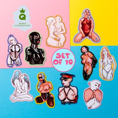 LESBIAN FRIDGE MAGNETS, super hot girls, fun gift for her, Gay art magnets.