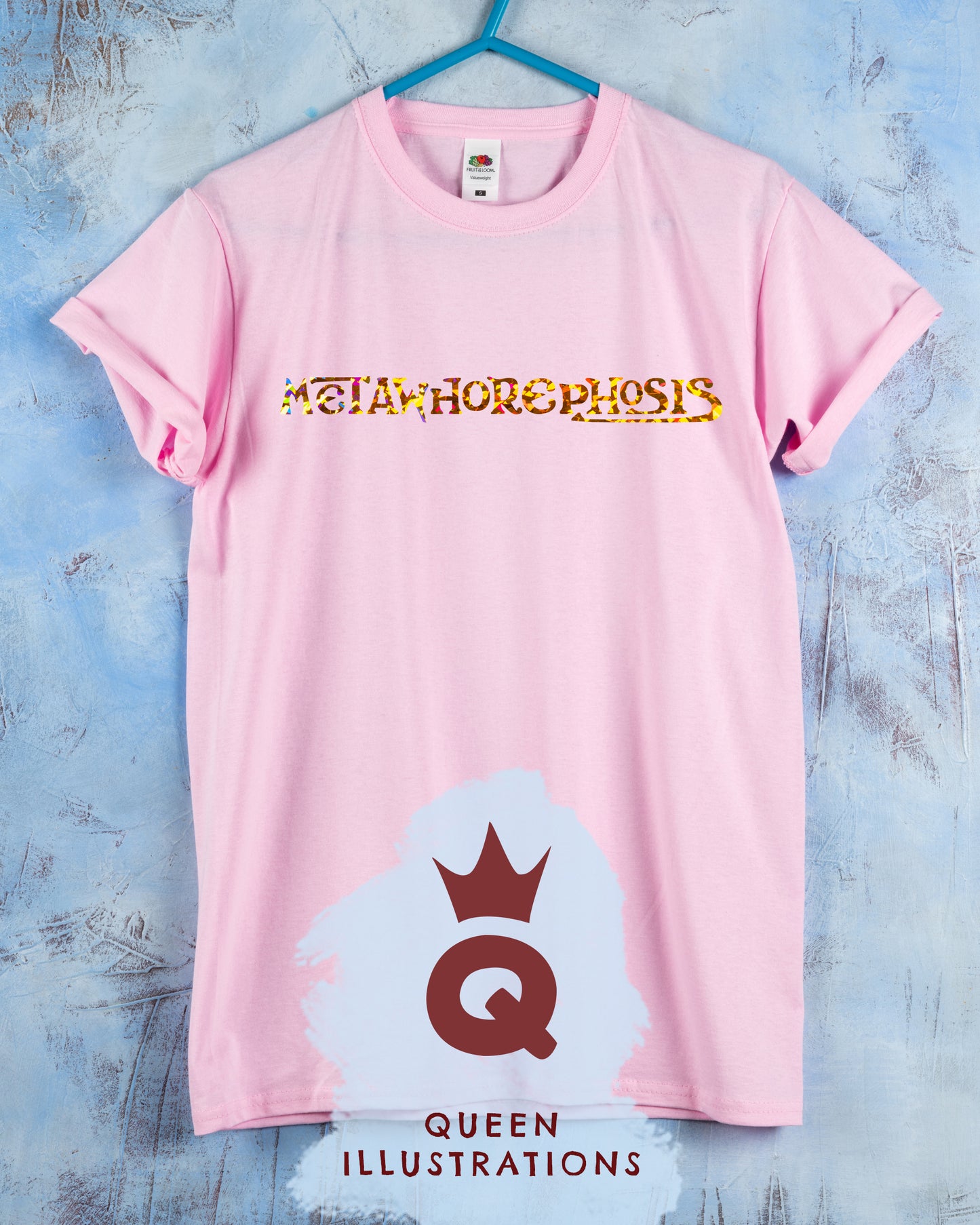 "METAWHOREPHOSIS" in pink, gay T-shirt