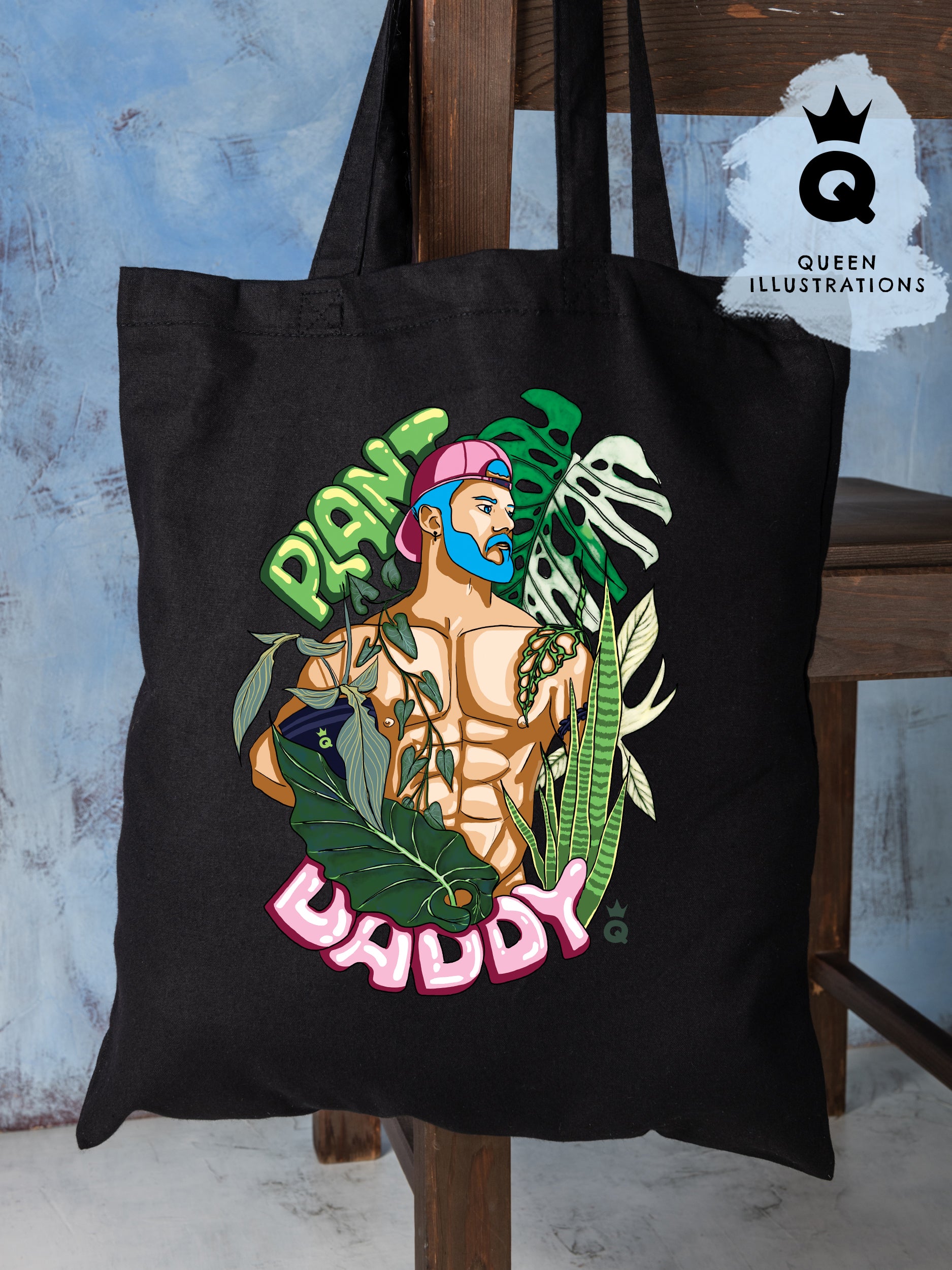 plant daddy gay tote bag, fun and gay bag, great gift ideas