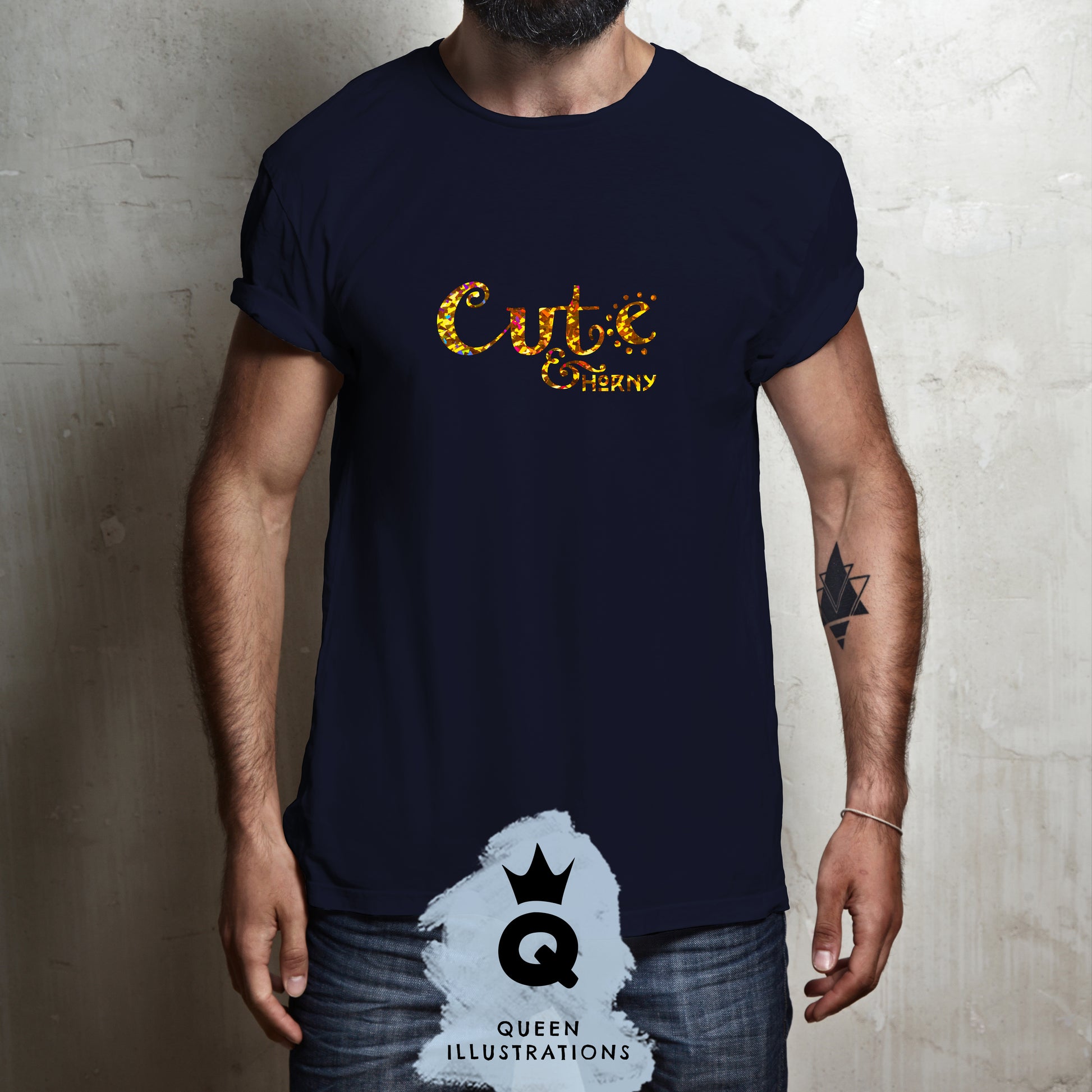 cute and horny, gay T-shirt, gay pride outfit, pink gay t-shirt, gay gift ideas in my gay shop 